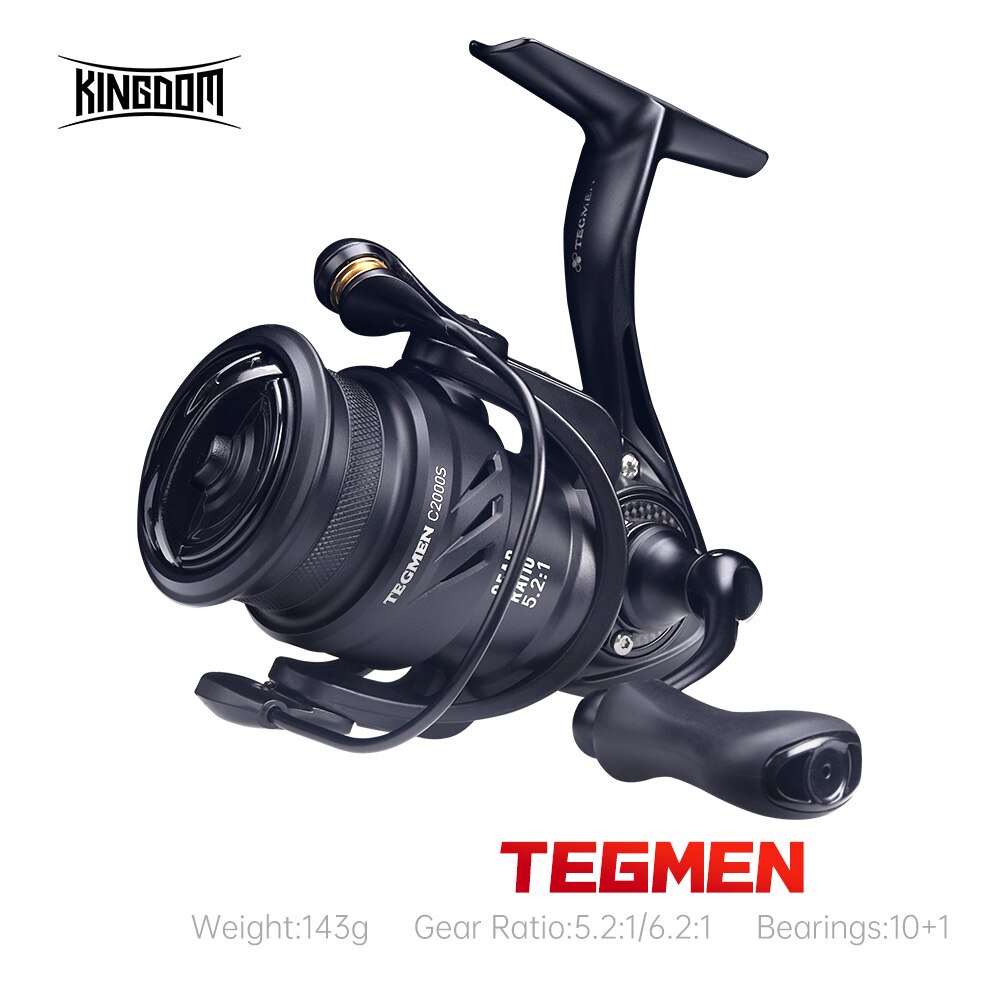 Abu Garcia Reel Max - キングダムテグメン5.2:1 6.2:1 143gスピニングフィッシングリール高速ギア比軽量カーボンファイバーボディドラッグ10 + 1ベアリング数量