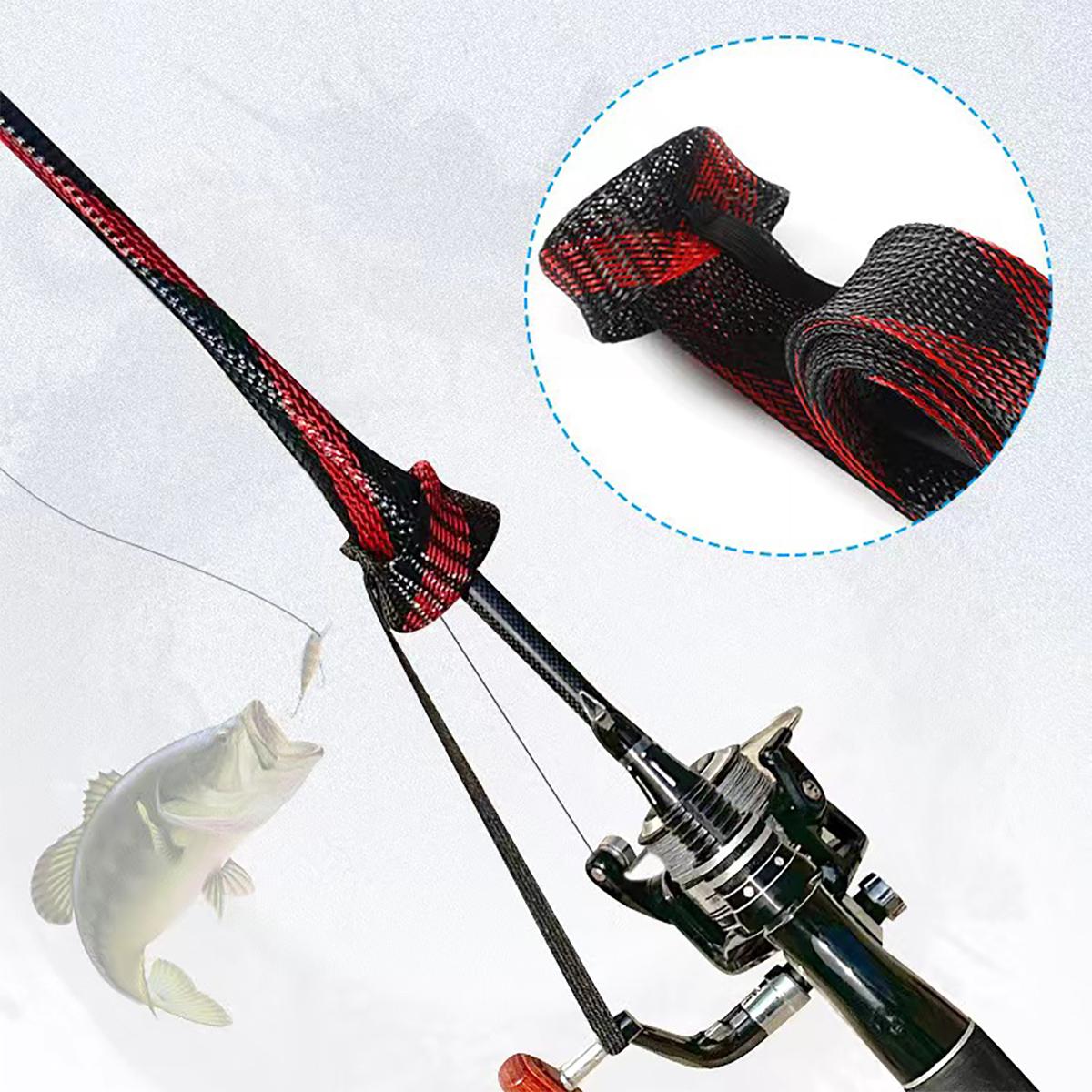 釣り竿編みネット保護カバー釣り道具スピニングキャスティングア - Fishing Rod Casting のレビューと価格