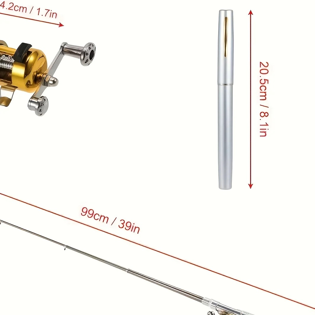 ペン型釣り竿とリールのコンボ、ポケットサイズのミニ折りたたみ - Penn Reel Fierce のレビューと価格